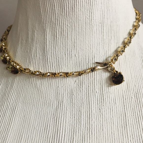 “Vintage Signed Bogoff”Couture Crystals Parure Necklace - Picture 5 of 7